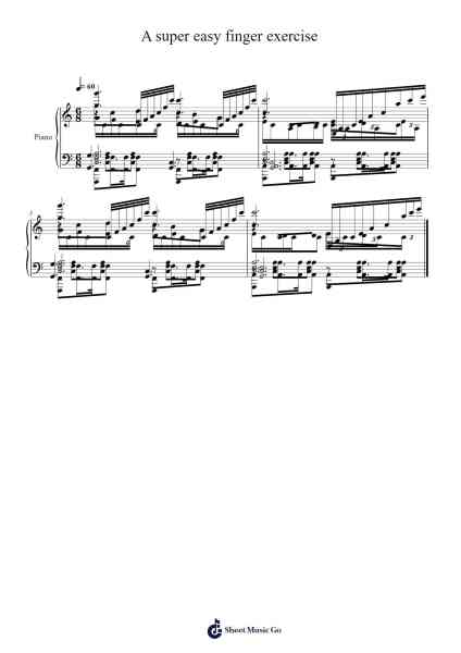 A Super Easy Finger Exercise Sheet Music by Jacky Song-Arr.Lamshop