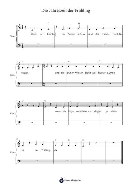 Die Jahreszeit der Frühling Sheet Music by Zoelip Burnsguy-Arr.Rooven