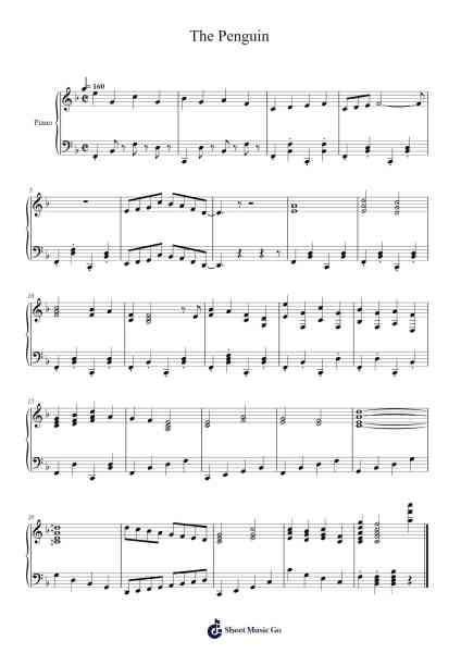 The Penguin Sheet Music by Lucas Kunkel-Arr.Bellper Cowcolm