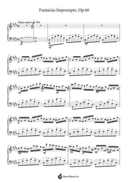 Fantaisie-Impromptu in C-sharp Minor, Op. 66 Sheet Music by Frédéric Chopin-Arr.Canzel