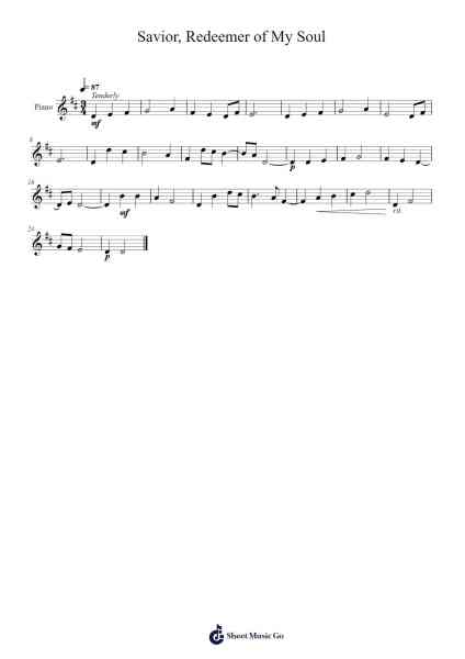 Savior, Redeemer of My Soul Sheet Music by Dallyn Vail Bayles-Arr.Hooters Xenie