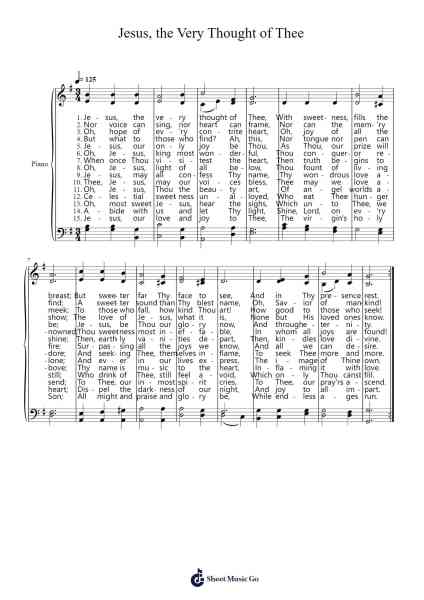 Jesus, the Very Thought of Thee Sheet Music by John Bacchus Dykes-Arr.Sainsgen Junebrowne