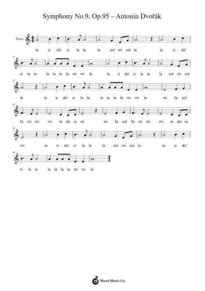 Symphony No. 9 in E Minor, Op. 95 "From the New World": IV. Allegro con fuoco Sheet Music by Antonín Dvořák-Arr.Bushdiah Kenthood
