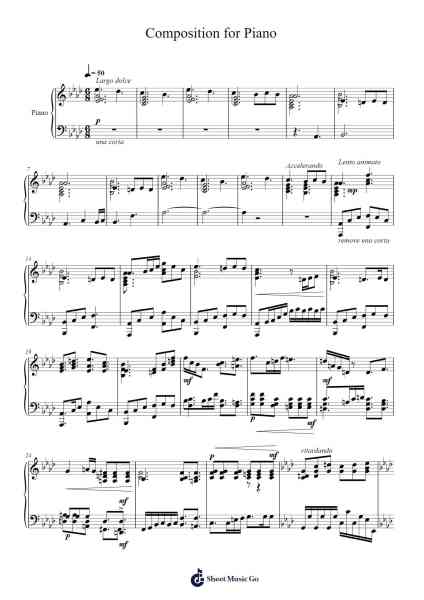 Composition for Piano Sheet Music by -Arr.Thornle