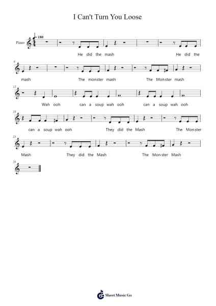 I Can't Turn You Loose Sheet Music by -Arr.Bunharine Coftroy