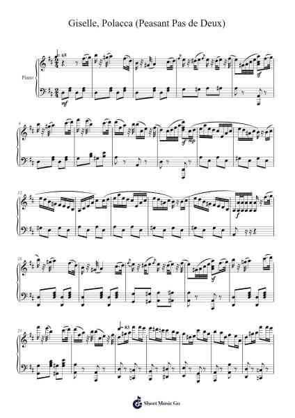 Giselle, Act I: Peasant Pas de Deux - Polacca Sheet Music by Adolphe Adam-Arr.Rooyves Muralph