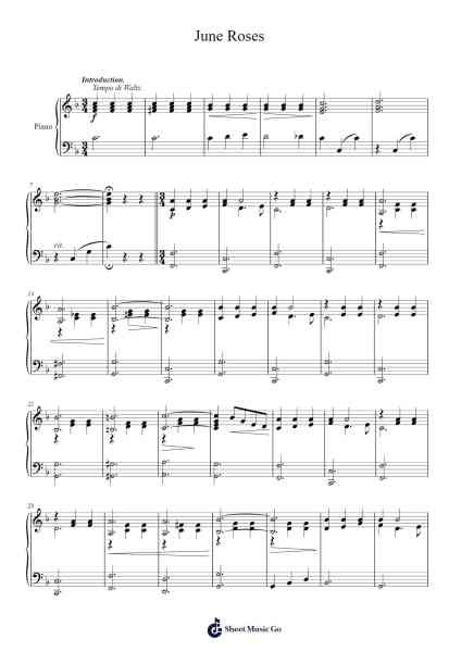 June Roses Sheet Music by Sadie Koninsky-Arr.Tesssaul