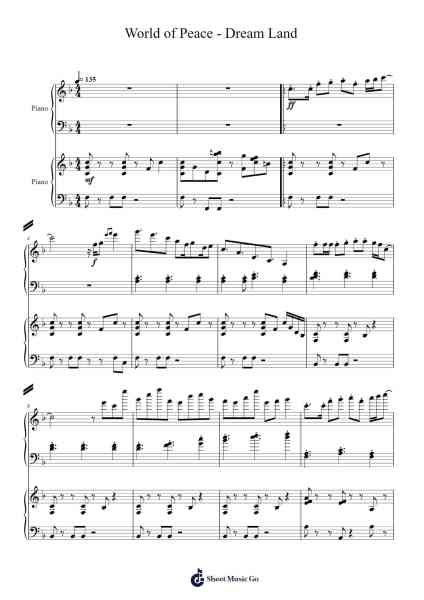 World of Peace - Dream Land Sheet Music by Hirokazu Ando-Arr.Sigwhit Tiram