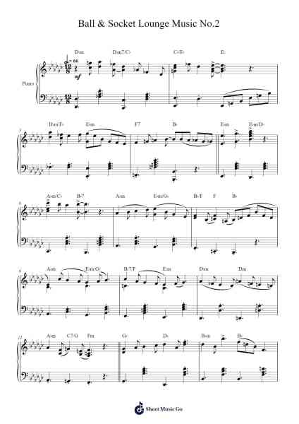 Ball & Socket Lounge Music No.2 Sheet Music by Danny Elfman-Arr.Gracejosh
