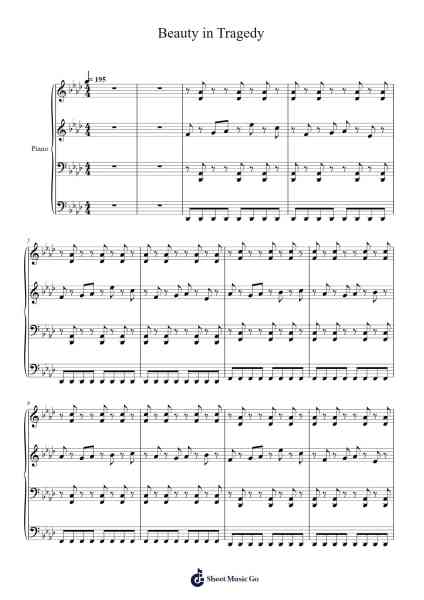 Beauty in Tragedy Sheet Music by August Burns Red-Arr.Wentio Termaltz