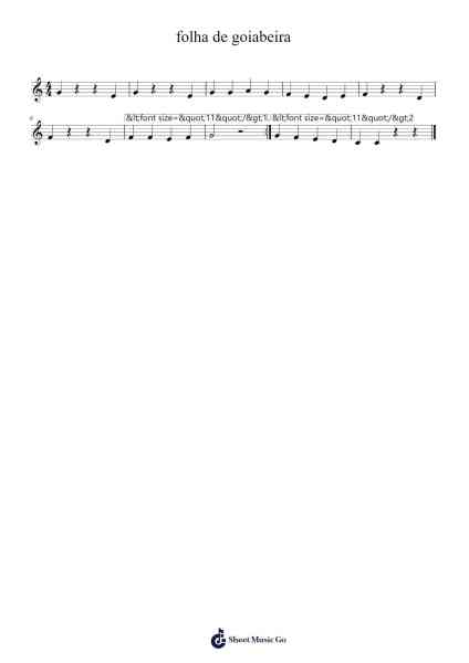 folha de goiabeira 樂譜由 Leighthew - 編曲 Springbott Fitchblume