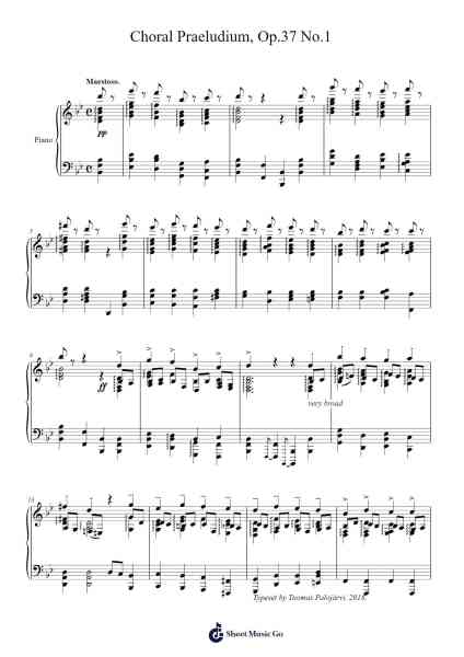 Choral Praeludium, Op.37 No.1 樂譜由 Edward Benjamin Scheve - 編曲 Saxel