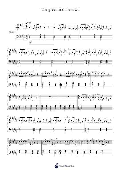 The green and the town Sheet Music by AJR-Arr.Lanps Gailkyle