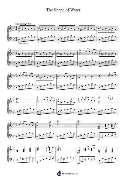 The Shape of Water Sheet Music by Alexandre Desplat-Arr.Bergdrew Browningthur