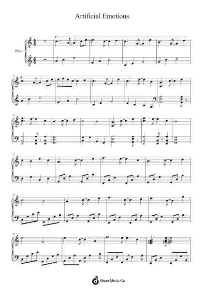 Artificial Emotions Sheet Music by A Koop-Arr.Colhill Crichjo