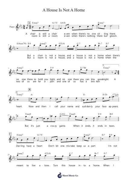 A House Is Not A Home Sheet Music by Burt Bacharach/Hal David-Arr.Serles