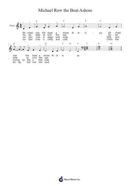 Michael Row the Boat Ashore 乐谱由 Misc tunes - 编曲 Effrances Nyhous
