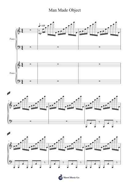 Man Made Object Sheet Music by Lemon Demon-Arr.Manlynch