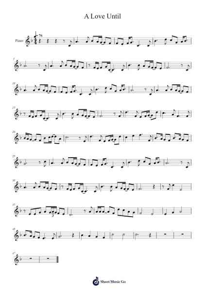 A Love Until Sheet Music by -Arr.Leighruth
