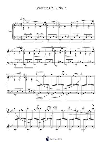 Berceuse Op. 3, No. 2 Sheet Music by A. Spendiarov-Arr.Abralph Strares