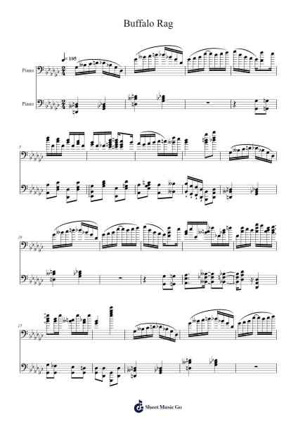 Buffalo Rag Sheet Music by Cameron Lee Simpson-Arr.Dunnnic