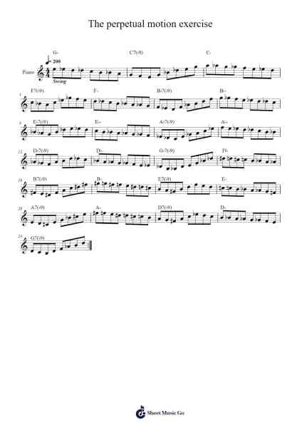 The perpetual motion exercise Sheet Music by David Baker-Arr.Twainryl