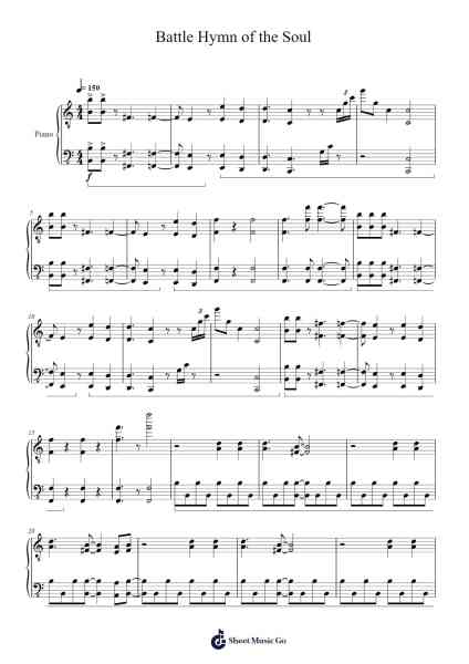 Battle Hymn of the Soul Sheet Music by Shoji Meguro-Arr.Inmark Ausbrooke