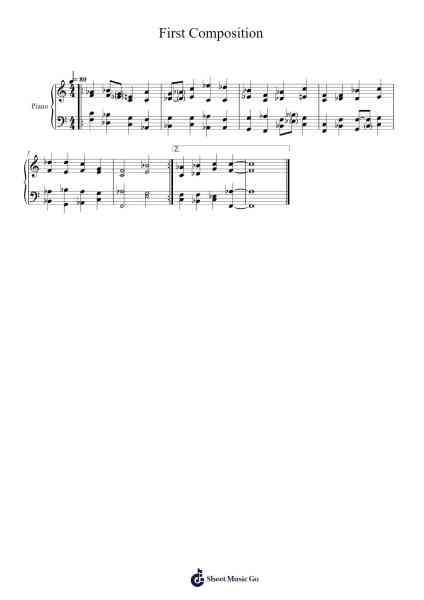 First Composition Sheet Music by Trinity Harrison-Arr.Eipsyale
