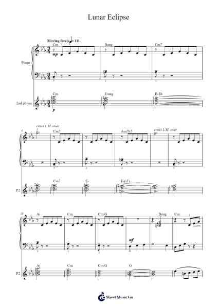 Lunar Eclipse Sheet Music by Michael Duttge-Arr.Jillmo Grantbott