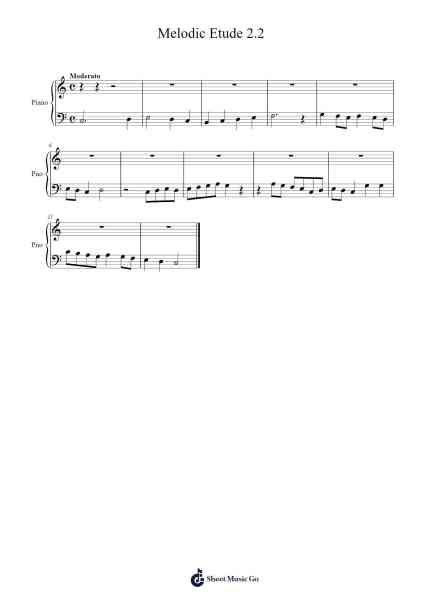 Melodic Etude 2.2 Sheet Music by Ihume Dullap-Arr.Simpdre