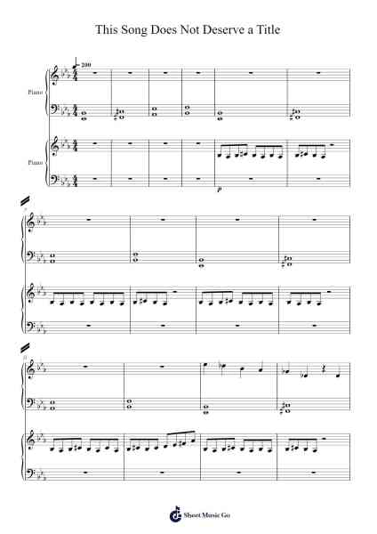 This Song Does Not Deserve a Title Sheet Music by -Arr.Temky Pisoll