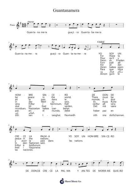 Guantanamera Sheet Music by Joseíto Fernández-Arr.Junerald