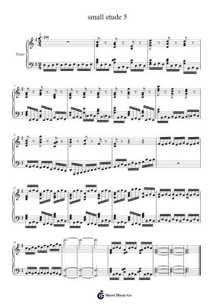Small Etude No. 5 Sheet Music by hoangducminhn-Arr.Taynold Sinthodore