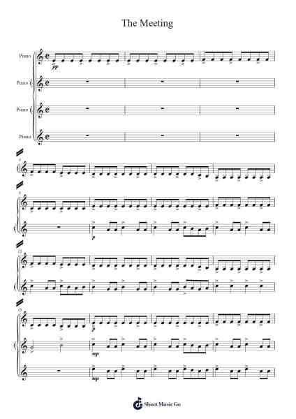 The Meeting Sheet Music by Cliffburne-Arr.Fredcamp Viomia