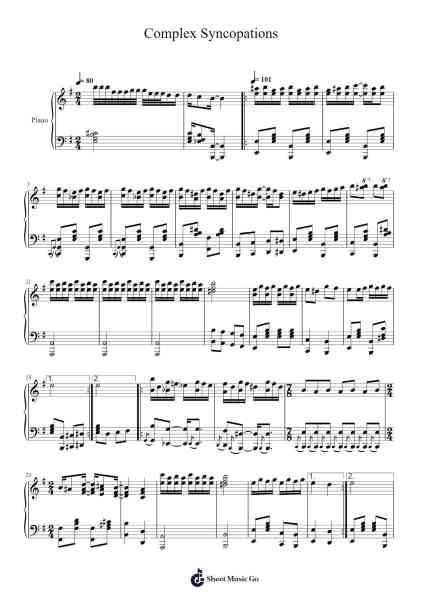Complex Syncopations Sheet Music by Stilkim-Arr.Raelo