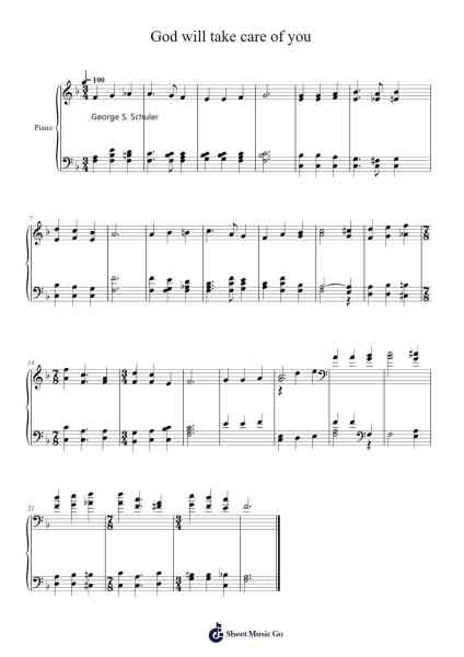 God Will Take Care of You Sheet Music by W. Stillman Martin-Arr.Gilphia