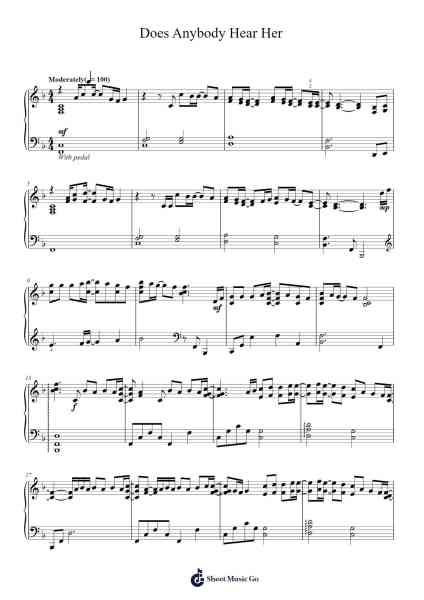 Does Anybody Hear Her Sheet Music by Casting Crowns-Arr.Pubey