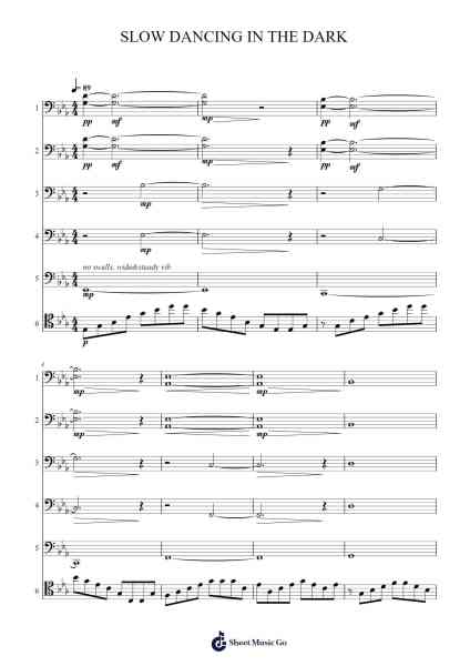 SLOW DANCING IN THE DARK Sheet Music by Joji-Arr.Denre