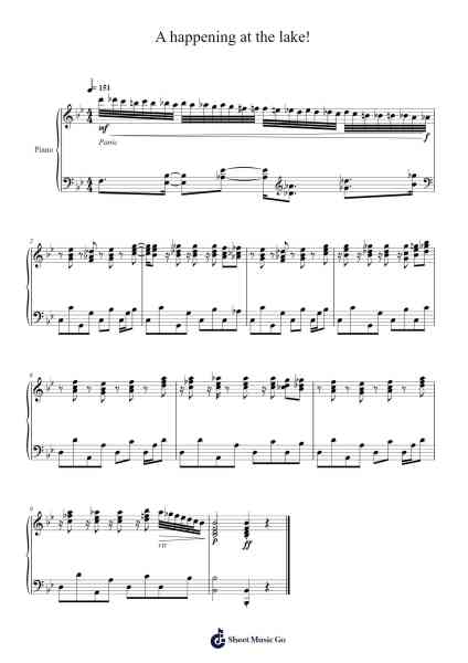 A happening at the lake! Sheet Music by Go Ichinose-Arr.Aumeo Glennrine