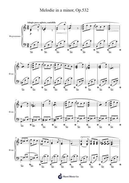 Melodie in A Minor, Op. 532 Sheet Music by Ignaz Brüll-Arr.Shedave Dwightrene