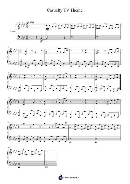 Casualty TV Theme Sheet Music by Ken Freeman-Arr.Joedrich
