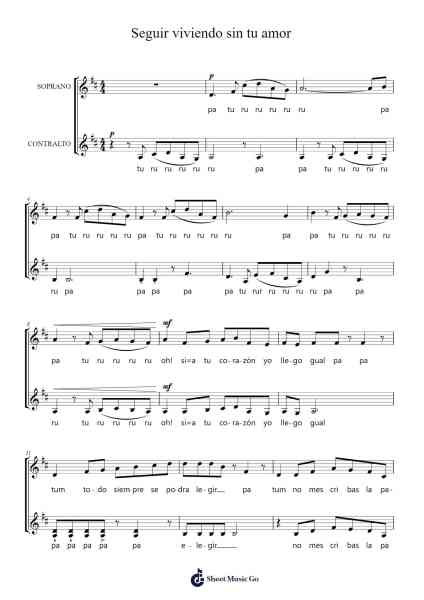 Seguir viviendo sin tu amor Sheet Music by Ch García/L. A. Spinetta-Arr.Markthur