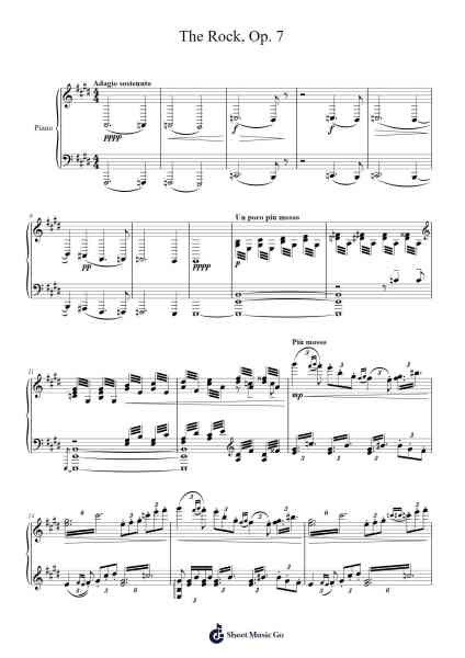 The Rock, Op. 7 Sheet Music by Sergei Rachmaninoff-Arr.Ciscer Georyale