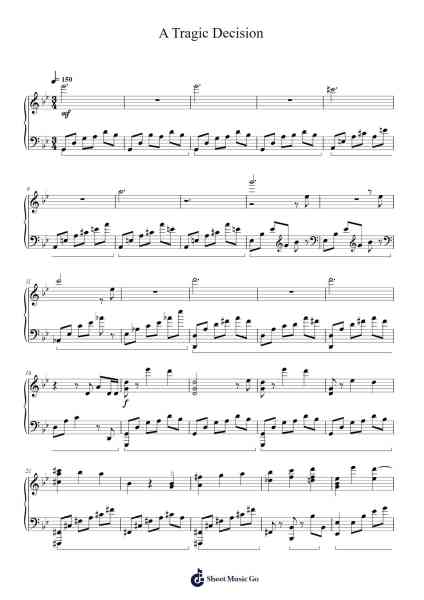A Tragic Decision Sheet Music by ACE+-Arr.Oisenrob Clyger