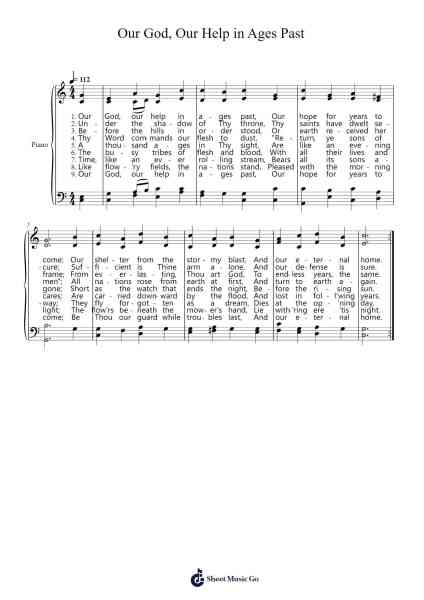 Our God, Our Help in Ages Past Sheet Music by William Croft-Arr.Bardries Popelroy