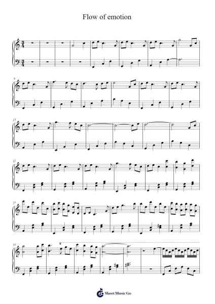Flow of emotion Sheet Music by 배카인-Arr.Eipsyale