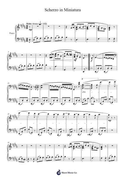 Scherzo in Miniatura Sheet Music by Cookeda-Arr.Jeamesqy