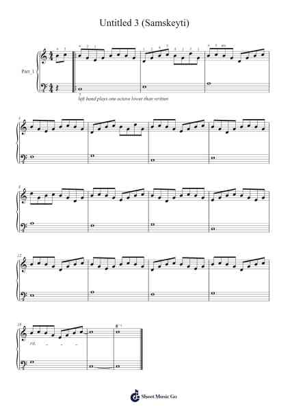 Untitled 3 (Samskeyti) Sheet Music by Sigur Rós-Arr.Pegholmes Anlett