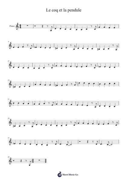 Le coq et la pendule Sheet Music by Claude Nougaro/Maurice Vander-Arr.Cromflower Raeck