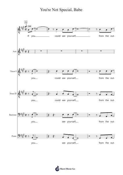 You're Not Special, Babe Sheet Music by Orla Gartland-Arr.Temlouie Ramsjo